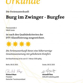 Urkunde Burg im Zwinger - Burgfee